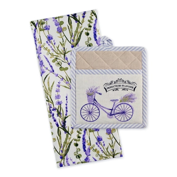 Provence Lavender Potholder & Dishtowel Gift Set - Design Imports