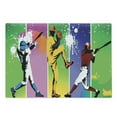 thumbnail image 1 of Baseball Cutting Board, Players in Different Positions in Playground Action Catcher Pitcher Modern Sports, Decorative Tempered Glass Cutting and Serving Board, Large Size, Multicolor, by Ambesonne, 1 of 1