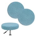 thumbnail image 1 of Uxcell 2-Pack Fundas Redondas para Taburetes de Bar, para Fundas de Asiento de Patrón de Rayas de Poliéster de 12-14 Pulgadas con Bandas Elásticas [Azul Cielo], 1 of 7