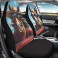 thumbnail image 3 of Garronmavis Funny Horse Driving Front Car Seat Cover 2 PCS Vehicle Protector Front Seats Covers Thin Interior Accessories Easy to Install Universal Fit, 3 of 7