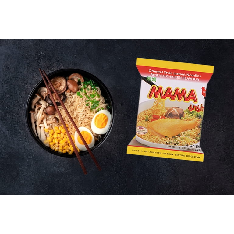 MAMA Bulk Instant Ramen Noodles, 30 Pack, Chicken, Duck, Tom Yum