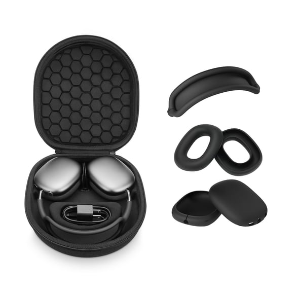 Yinke Smart Case for AirPods Max Headphones Supports Sleep Mode, with AirPods Max Silicone Earpad Cover/Ear Cups Cover and Headband Anti-Scratch Acce