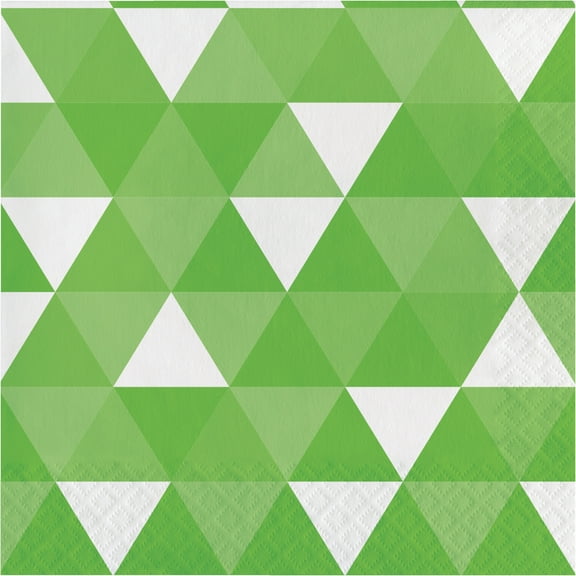 Fresh Lime Green Fractal Napkins, 16 pk
