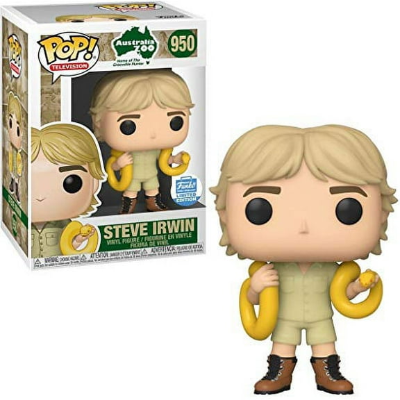 Pop Television Crocodile Hunter 3.75 Inch Action Figure Exclusive - Steve Irwin with Snake #950