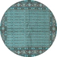 thumbnail image 1 of Ahgly Company Indoor Round Persian Light Blue Traditional Area Rugs, 7' Round, 1 of 4
