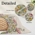 thumbnail image 3 of Spring Botanical Body Pillow Covers 20"x60", Watercolor Floral Eucalyptus Leaves Beige Soft Brushed Microfiber Breathable Throw Pillow Covers, Pillowcase with Zipper for Couch Sofa Bedroom, 3 of 9