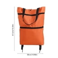 thumbnail image 3 of Eolstice Foldable Rolling Shopping Tote Bag with Wheels, Portable Expandable Grocery Cart, Reusable Utility Bag for Supermarket Picnic, 5 Colors, 3 of 6