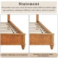 thumbnail image 5 of Solid Wood Bed Frame,Queen Platform Bed Frame with Headboard,Tall Headboard Natural Wood Bed ,No Box Spring Needed,Natural, 5 of 6