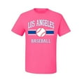 thumbnail image 2 of Wild Bobby City of Los Angeles LA Baseball Fantasy Fan Sports Men's T-Shirt, Neon Pink, Large, 2 of 6