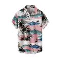 thumbnail image 1 of Camisas s Para Hombre Interior Camisa de manga corta con estampado digital 3d de ocio de tendencia de moda de playa de turismo de vacaciones de verano para hombres (Pink, XL), 1 of 4