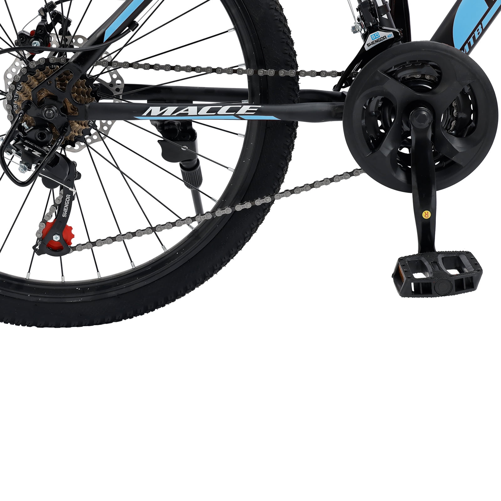 27.5" Spoke Wheel 24 Speed Mountain Bicycle Adult Bike MTB w/ fender Blue & Pink