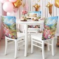 thumbnail image 4 of Decorative Chair Back Cover One Size x2 Chair Cover Dining Chair Slipcovers Chair Back Decoration Festival Chair Decoration Beautiful Flower Scene, 4 of 6