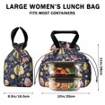 thumbnail image 5 of Pioneer Flower Drawstring Lunch Bag Women - Drawstring Lunch Bag Insulated for Work Office - Stain-Resistant Large Lunchbags for Women with Multi-Pockets, 5 of 6