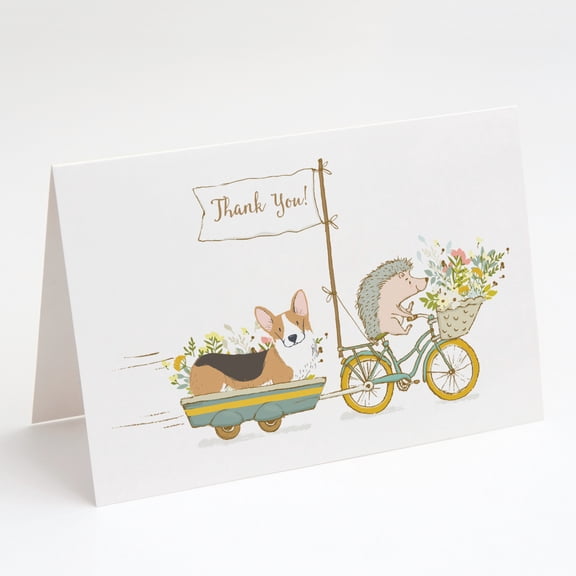 Corgi Pembroke Tricolor Greeting Cards and Envelopes Pack of 8