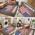 thumbnail image 5 of Area Rugs 2.7'x5', US Independence Day Carpet for Living Room Bedroom Dining Room, Retro American Flag Wood Brown Throw Kitchen Rugs Non Slip Washable Rectangle Indoor Outdoor Rugs, 5 of 8