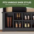 thumbnail image 6 of Uforic 59" Hall Tree with Shoe Storage, Coat Rack with Bench for Entryway Corner Narrow Adjustable Shelf, Black, 6 of 9