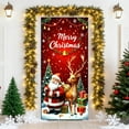 thumbnail image 5 of Wooowa 35x71Inch Christmas Door Covers with Santa Claus Prints, Festive Door Curtain Decor, Holiday Ambiance Accents for Home & Party, 5 of 7