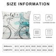thumbnail image 5 of Qinduosi  Bicycle Throw Pillow Cushion Cover, Inspirational Cycling with World Map Reflection Motivational Sports Illustration, Decorative Square Accent Pillow Case, ", White Blue White, 5 of 5