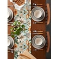thumbnail image 2 of Lily Floral Table Runner Cotton Linen 108 Inch Holiday Dresser Scarves, Botanical Garden Watercolor Wildflowers Tablerunner for Kitchen Coffee Dining Bedroom Dinner Scarf Décor 13''x108'', 2 of 9