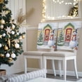 thumbnail image 3 of Christmas Snowman Chair Covers Set of 6 Winter Xmas House Pine Tree Snow Scene Chair Back Covers Stretch Removable Washable Slipcovers Protector for Dining Room Kitchen Party Decor, 3 of 5