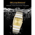 thumbnail image 4 of Square Watch for Men and Women - Stainless Steel With Date - Casual Men's Watches, 4 of 8