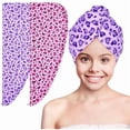 thumbnail image 1 of wonima11 Microfiber Hair Towel Wrap for Kids 2 Pack Rapid Drying Hair Towel with Button Hair Turbans for Wet Hair Wraps Head Towel Wrap for Women and Girls, 1 of 1