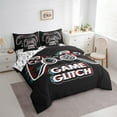 thumbnail image 3 of Erosebridal Gamepad Bedding Sets Twin Size,Game Glitch Comforter Sets with Sheets,White Black Bed in a Bag Twin Size For Boys,Super Cozy Room Decoration Reversible,7-Piece, 3 of 7