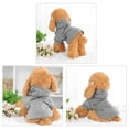 thumbnail image 2 of Dog Sweatshirt Hooded Pet Spring/Fall/Winter Clothes Warm Coat for Small and Medium Dogs Grey S, 2 of 7