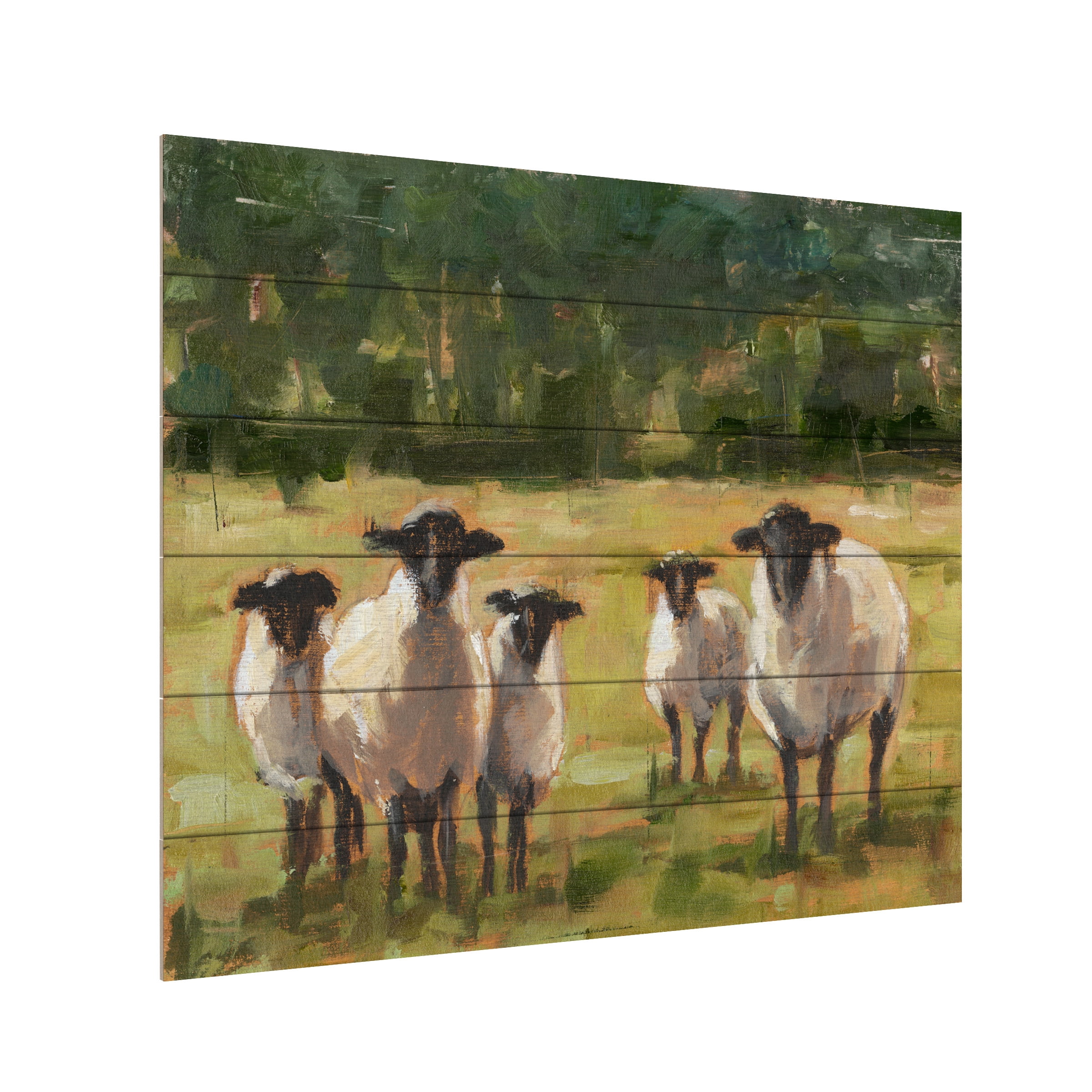 Ethan Harper 'Sheep Family I' Wood Slat Art 18x22