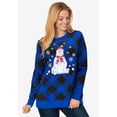 thumbnail image 2 of Woman Within Plus Size Fleece Holiday Sweatshirt, 2 of 5