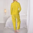 thumbnail image 3 of Bingfone Womens Pajama Sets Yellow Glitter Print,Long Sleeve Loungewear Pajamas Set-X-Large, 3 of 8