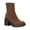 Russet Micro, variant on Womens Tiannaa Faux Suede Ankle Boots