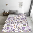 thumbnail image 5 of Zufioo Lavender Flowers Fleece Blanket Queen Size,Plush Bed Blanket,Ultra Soft Throw Blanket,Plush Fuzzy Cozy Blanket Perfect for Bed,Couch-40"x30", 5 of 7