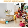 thumbnail image 4 of LUCKDEER Stuffed Animal Hammock Macrame Boho Plush Toy Net Hammock for Stuffed Animals with Light Pet Net for Stuffed Animals Corner Hanging Stuffed Animal Storage Holder Teddy Bear Net Kids Room, 4 of 9