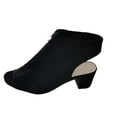 Women's Solid Color Front Fish Mouth Thick Heel Sandals High Heels