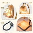 thumbnail image 2 of Candle Warmer Lamp for Yankee Candles with Timer & Height Adjustable, Amber, 2 of 8