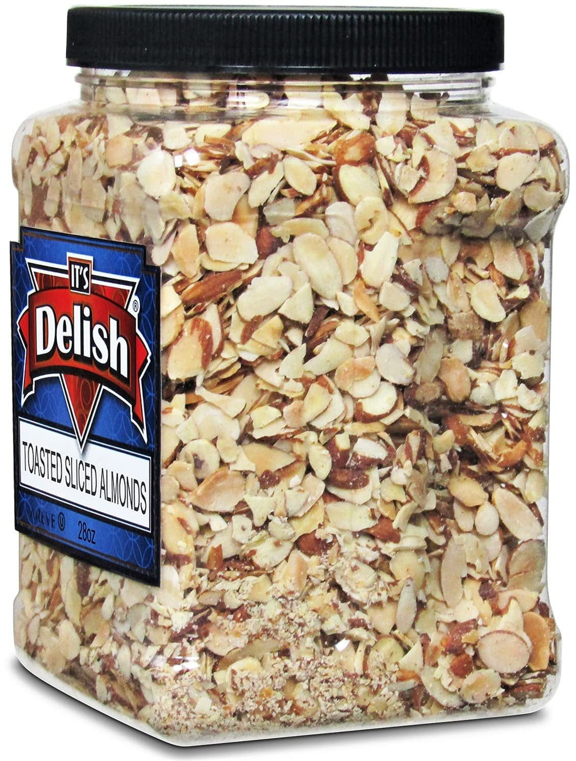 Gourmet Toasted Sliced Almonds by It's Delish  28 OZ Bulk Reusable Jumbo Container - Premium Oven Fresh Dry Roasted  Healthy Snack, Topping for Salad, Desserts & Yogurt  Kosher Certified