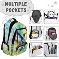 thumbnail image 7 of FKELYI 17 Inch Schoolbag for Girls Primary School Bookbag Kids Backpack with Multi-Pockets Lightweight Casual Daypack Hummingbird Flower Butterfly Print Travel Rucksack, 7 of 7