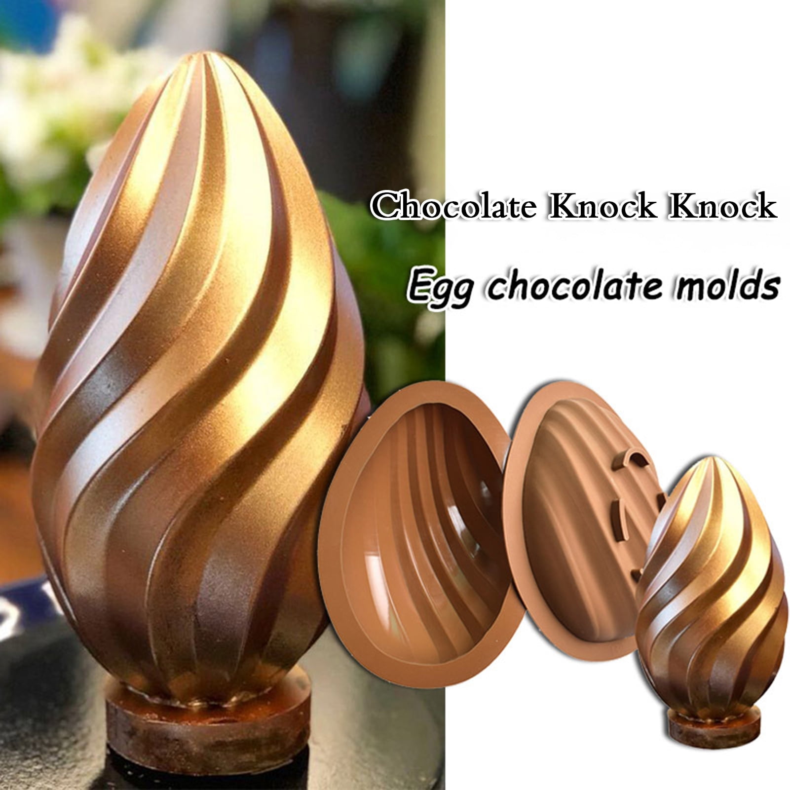 White PVC style Chocolate mould to make 12.5 cm eggs