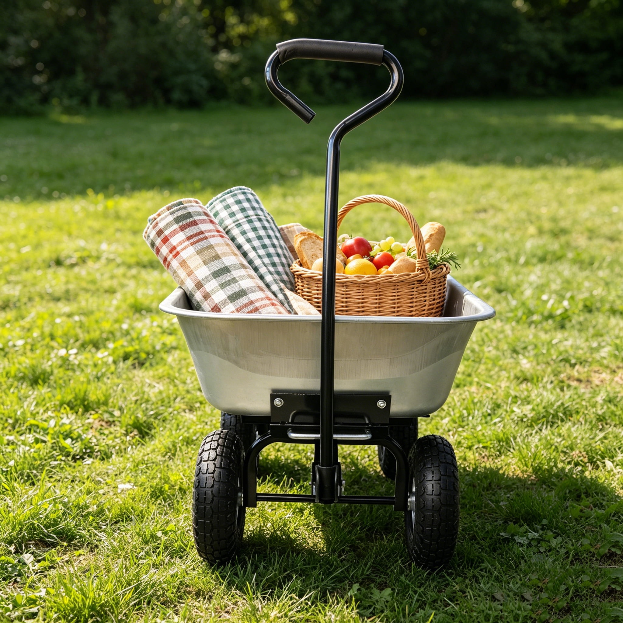 Dump Truck Tool Heavy-Duty Metal Durable Dump Design for Garden Flower Soil Fertilizer Stones Transport