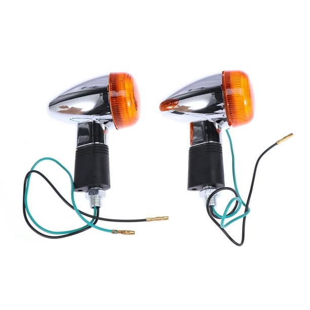 EeaseMX 4 luces intermitentes tipo bala para motocicleta con cubierta naranja.