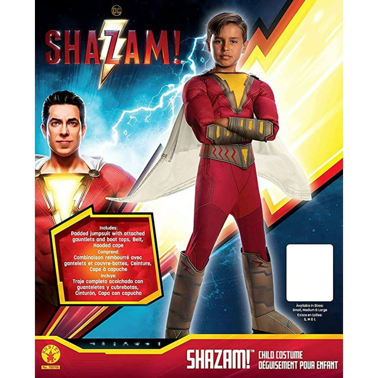Shazam Costume Movie Childs Deluxe Red Muscle Jumpsuit Shazam Costume Movie Childs Deluxe Red Muscle Jumpsuit