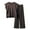 Brown, variant on Brilliant Pants for Women Plus Size Wide Leg Women's Fashion Versatile Round Neck Long Sleeve Loose Pants Set for Women Beige L