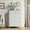 White leather, variant on Tall 5-Drawer Dresser for Bedroom – Fabric Storage Chest with Sturdy Steel Frame, Wood Top, Easy Pull Handles, Stylish Organizer for Hallway, Closet, Living Room – White Leather –5 Drawers