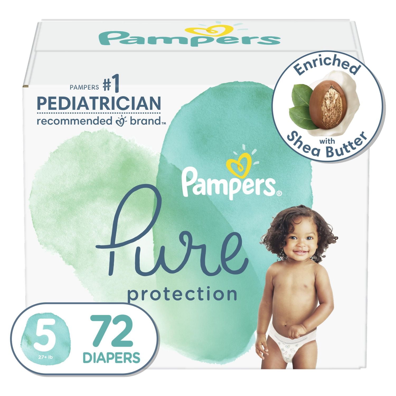 Couches Pampers Pure Protection, format Super Economique tailles N-1