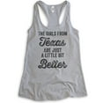 thumbnail image 1 of The Girls From Texas Are Just A Little Bit Better Tank Top, Ladies Racerback Tank Top, Texas Southwest Tank, Heather Gray, Medium, 1 of 3
