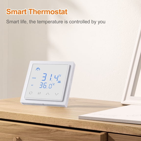 Smart Thermostat For Floor Heating under $5! Yrmaups Thermostat for Floor Heating, 16A Temperature Controller, LED Screen Heating Control, Programmable Thermostat, Home Heating Controller