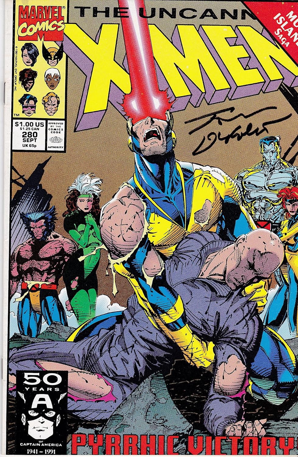 Uncanny X-Men #280 Signed Tom Defalco