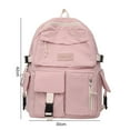 thumbnail image 4 of Daily Schoolbag Large Capacity Canvas School Backpack Lightweight Waterproof Breathable Travel Bag with Zipper for Students Daily Use, 4 of 11
