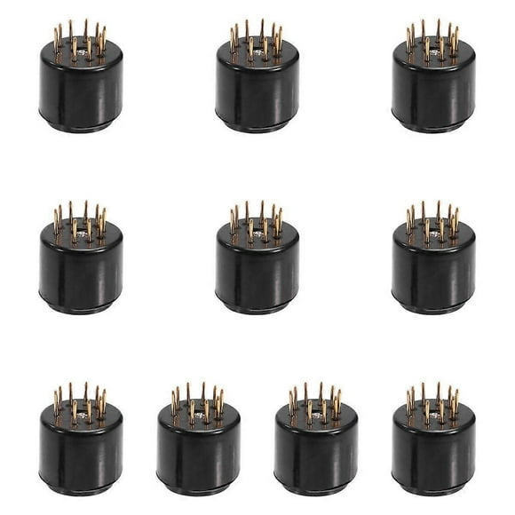 10PCS 9Pin Tube Socket Test Saver for 6DJ8 12AX7 ECC83 12AU7 ECC82 EF86 6922 5670 Audio Amplifier